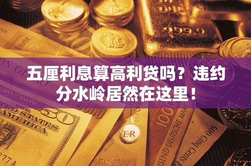 济南五厘利息算高利贷吗？违约分水岭居然在这里！