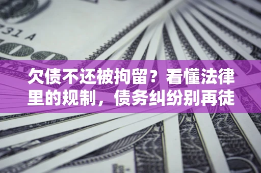 济南欠债不还被拘留？看懂法律里的规制，债务纠纷别再徒劳奔波