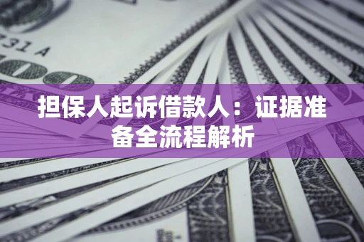 济南担保人起诉借款人：证据准备全流程解析