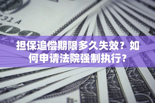 济南担保追偿期限多久失效？如何申请法院强制执行？