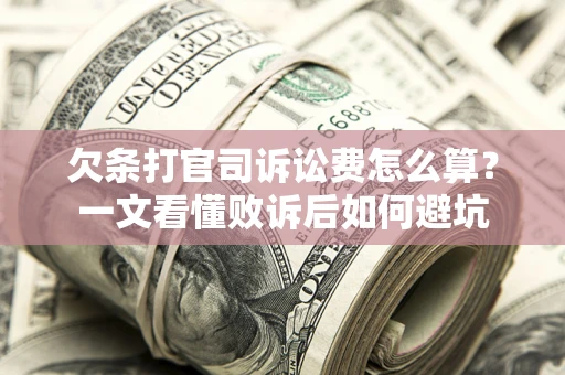 济南欠条打官司诉讼费怎么算？一文看懂败诉后如何避坑