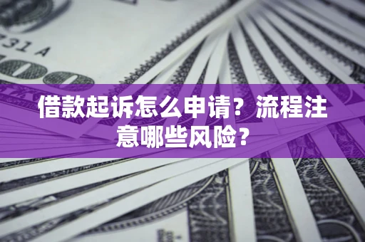 济南借款起诉怎么申请？流程注意哪些风险？