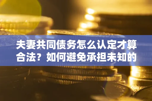 济南夫妻共同债务怎么认定才算合法？如何避免承担未知的债务风险？